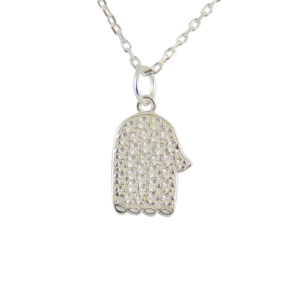 Collier argent 925 main texturée