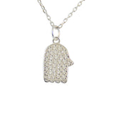 Collier argent 925 main texturée