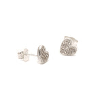 Boucles coeur en argent 925 et zircons