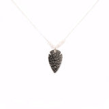 Collier argent 925 pendentif martelé et pierre de lune