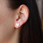 Boucles coeur en argent 925 et zircons