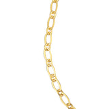 Bracelet de cheville doré maille forçat limée plate