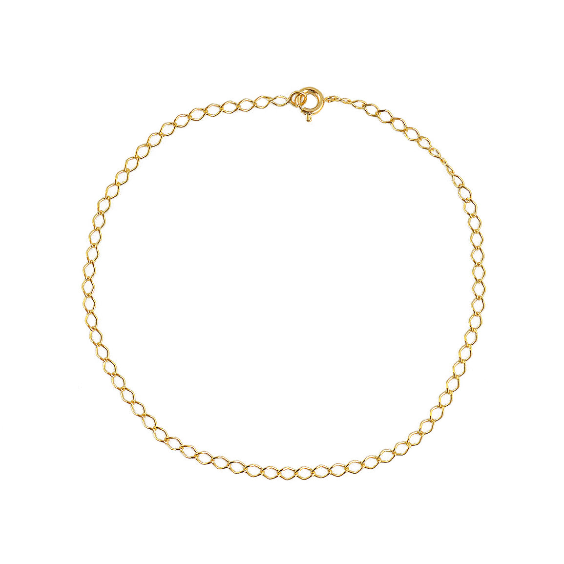 Bracelet de cheville doré maille rombo