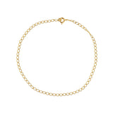 Bracelet de cheville doré maille rombo