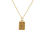 Collier doré etoile de david et zircon - ZIRCON ROUGE