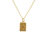 Collier doré etoile de david et zircon - ZIRCON ROUGE