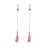 Boucles d’oreilles argent 925 zircon et pompon rose -