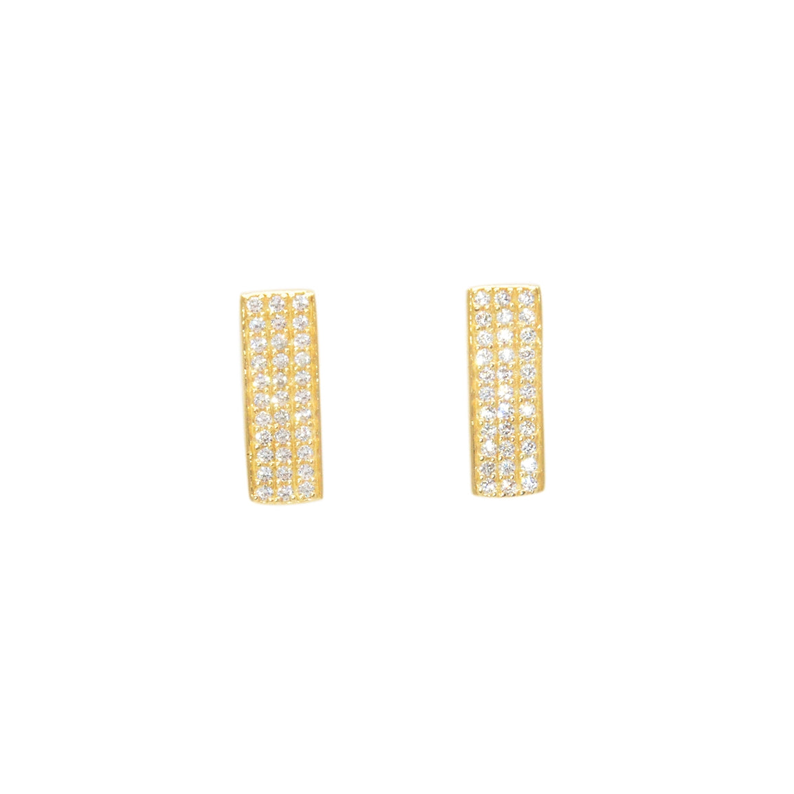 Boucles d’oreilles dorées et zircons - Boucles d’oreilles