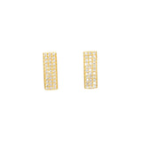 Boucles d’oreilles dorées et zircons - Boucles d’oreilles