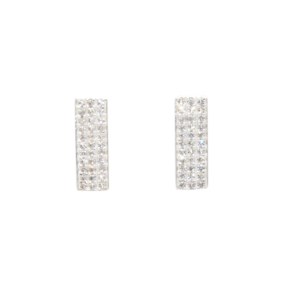 Boucles d’oreilles argent 925 et zircons - Boucles