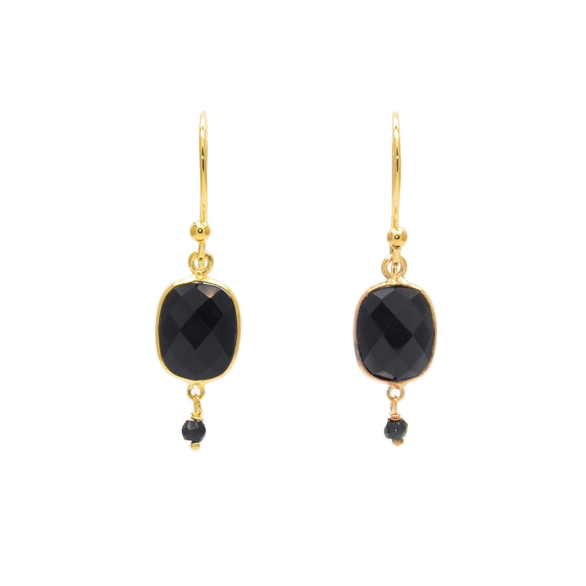 Boucles dorées pierre facettée