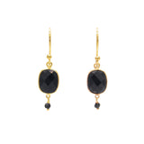 Boucles dorées pierre facettée