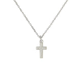 Collier croix argent 925 texturée
