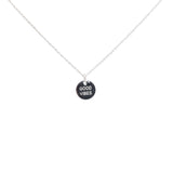 Collier argent 925 médaille good vibes