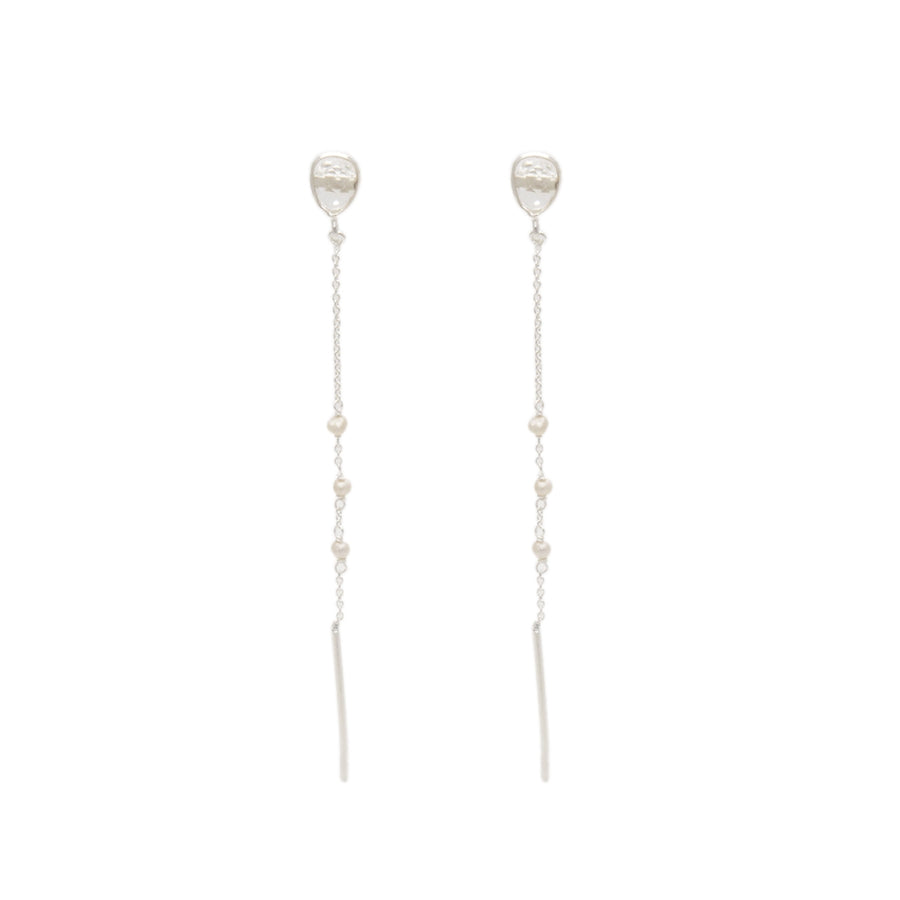 Boucles d’oreilles argent 925 cristal et perles - Boucles