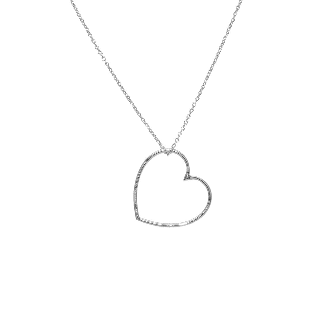 Collier argent 925 pendentif coeur évidé - Colliers