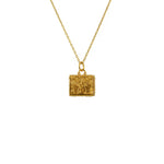 Collier doré boite mains et zircons