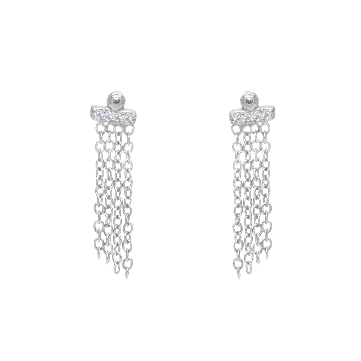 Boucles d’oreilles argent 925 et zircons blancs
