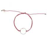 Bracelet cordon bleu et argent 925 - ROSE