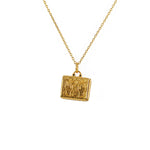 Collier doré boite mains et zircons - ZIRCONS NOIRS