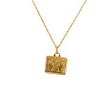 Collier doré boite mains et zircons - ZIRCONS NOIRS