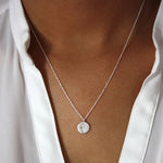 Collier argent 925 médaille croix zircon