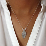 Collier argent 925 pendentif martelé et pierre de lune
