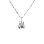 Collier argent 925 scarabée qui s’ouvre et pierre -