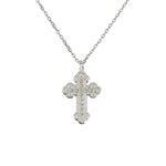 Collier croix argent 925 et zircons