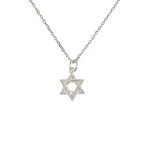 Collier etoile de david argent 925 et zircons