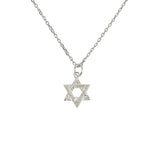 Collier etoile de david argent 925 et zircons