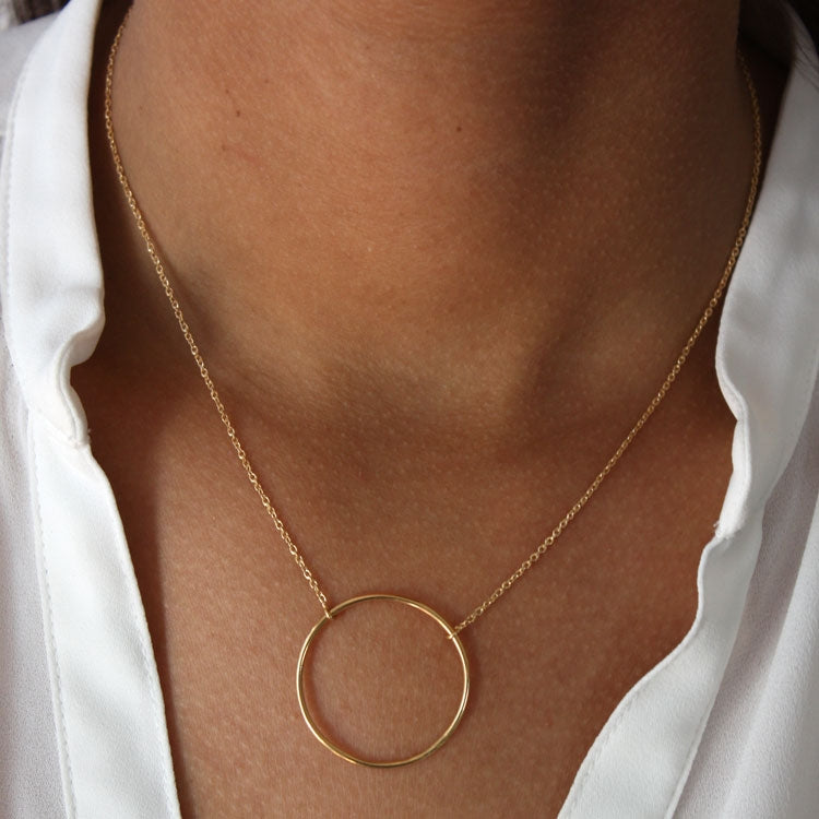 Collier anneau doré