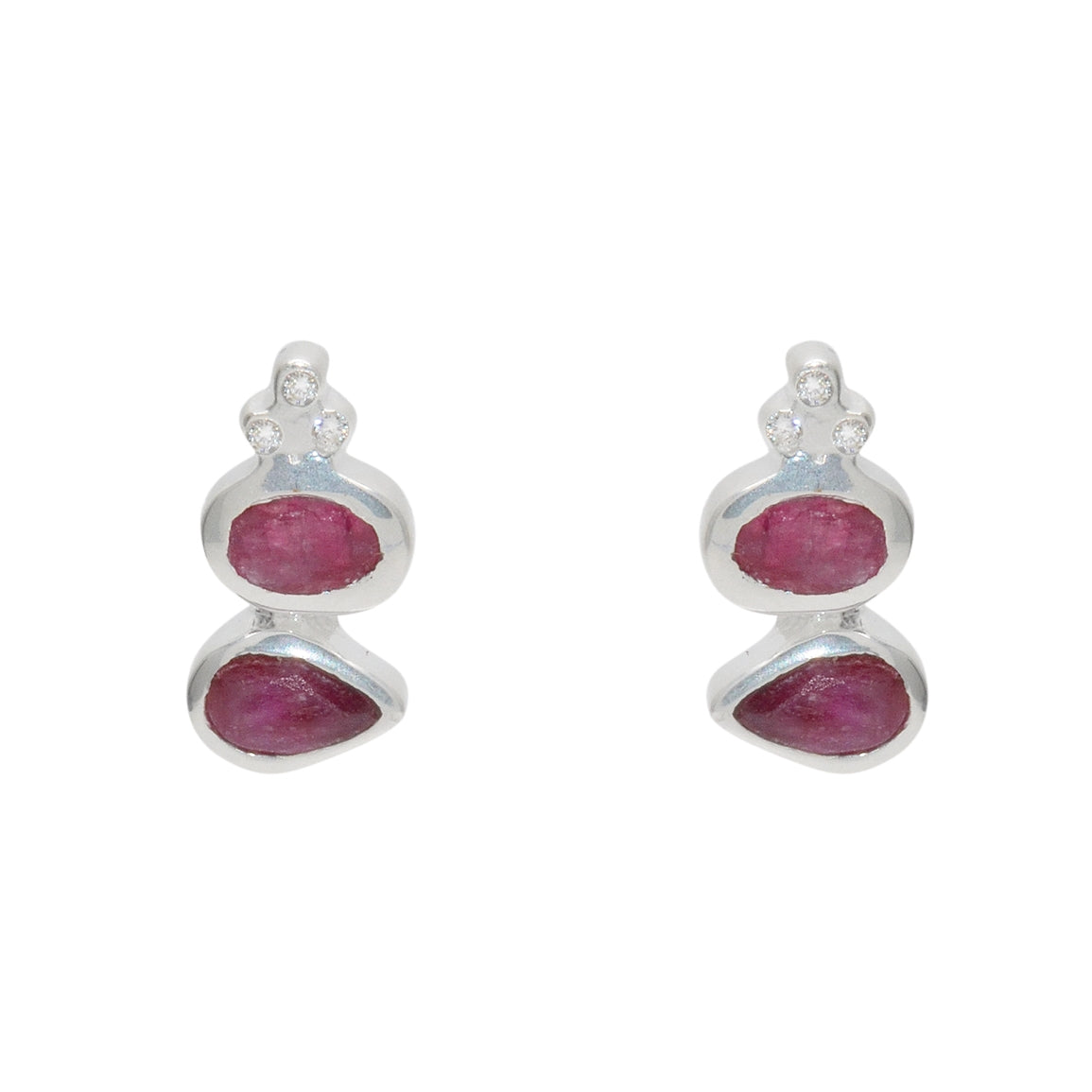 Boucles argent 925 et pierres - Boucles d’oreilles