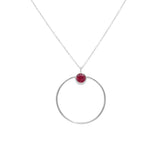 Collier en argent 925 et rubis