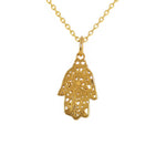 Collier main de fatma dorée