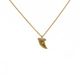 Collier doré et zircons blancs