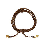 Bracelet chocolat et chaine dorée