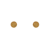 Boucles dorées rond martelé - Boucles d’oreilles