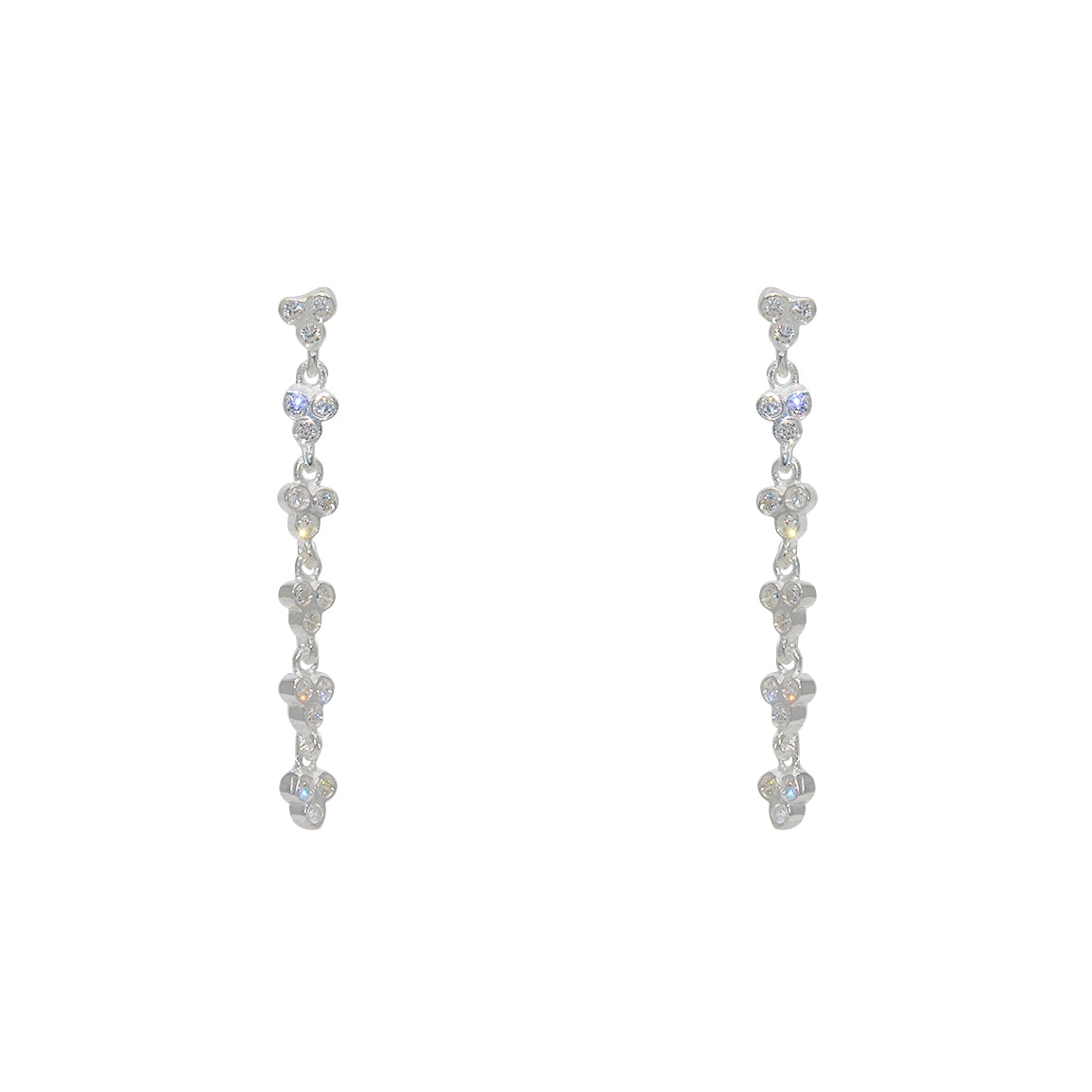 Boucles d’oreilles en argent 925 et zircons - Boucles