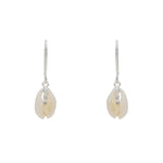 Boucles d’oreilles argent 925 cauri et zircons blancs
