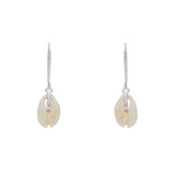 Boucles d’oreilles argent 925 cauri et zircons blancs