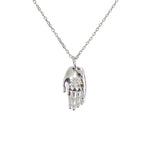 Collier argent 925 main et zircon