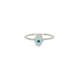 Bague argent 925 main de fatma oeil nacre - Bagues