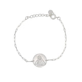 Bracelet argent 925 medaille sainte marie