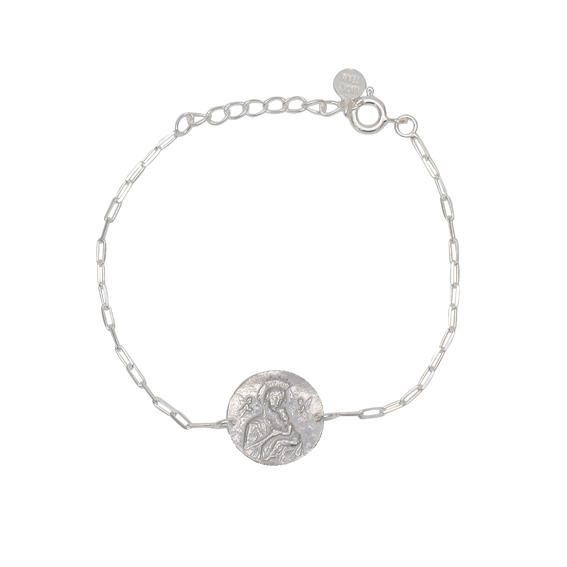 Bracelet argent 925 medaille sainte marie