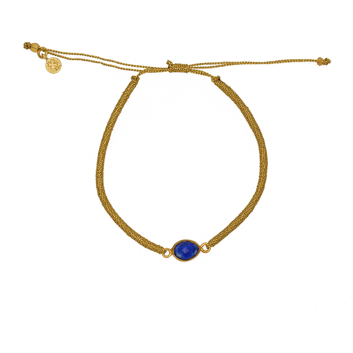 Bracelet tressé doré et pierre - LAPIS