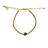 Bracelet tressé doré et pierre - LAPIS