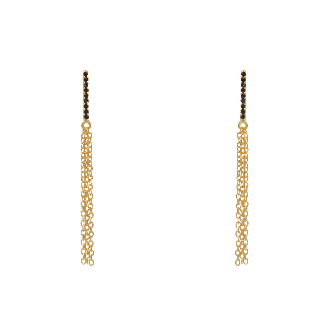 Boucles dorées et zircons - ZIRCONS NOIR