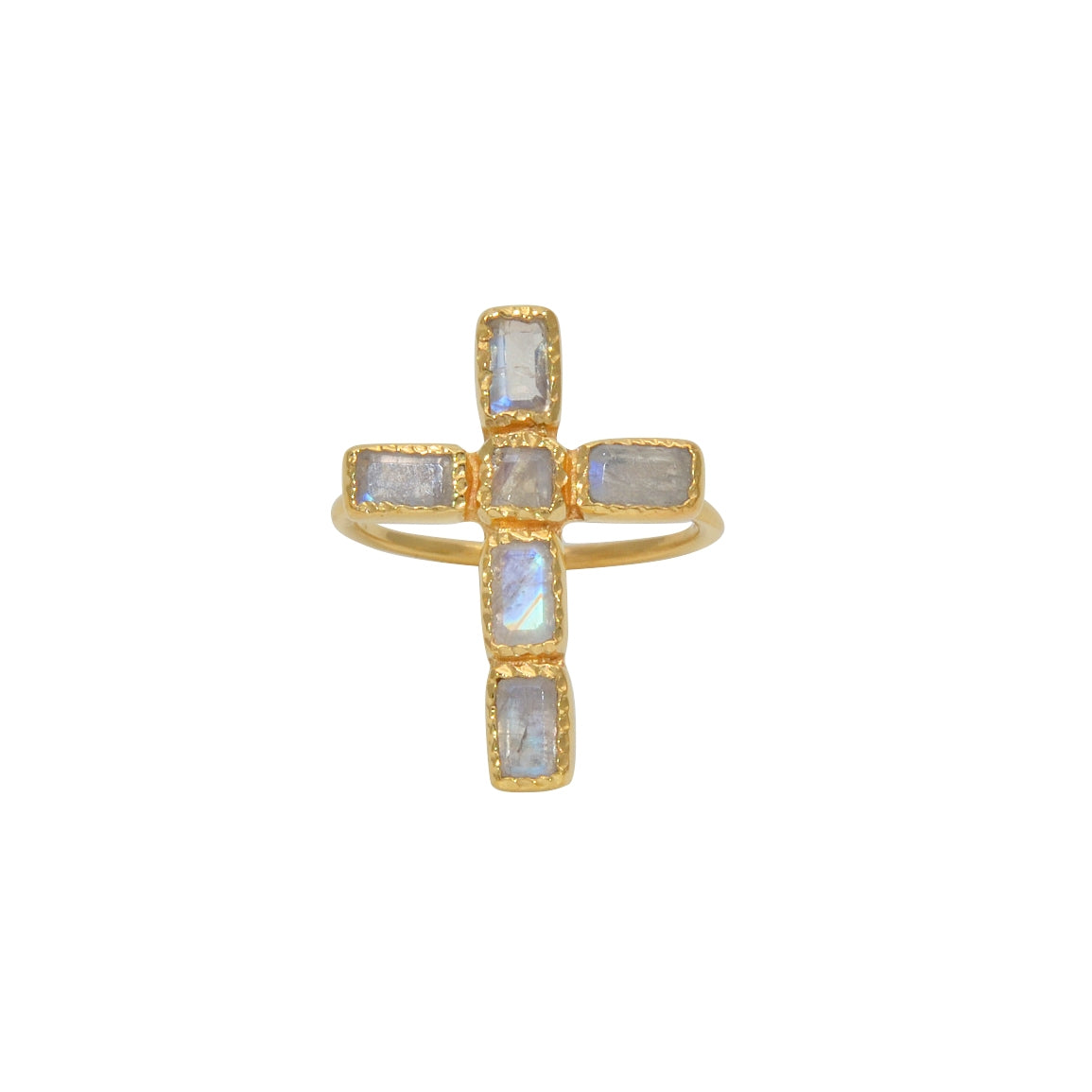 Bague croix dorée à l’or fin 18k - Bagues