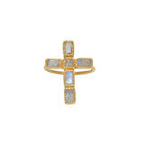 Bague croix dorée à l’or fin 18k - Bagues